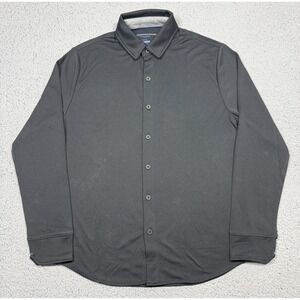 Twillory Shirt Mens M Black Long Sleeve Button Front Athleisure Stretch Casual